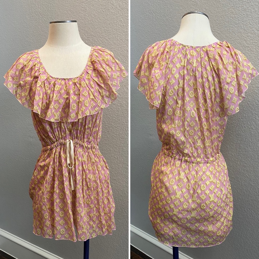 Louis Vuitton LV Monogram Ruffle Layered Mini Dress - 38 - Picture 2 of 16